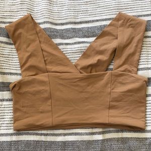 L*Space Brown Parker bikini top